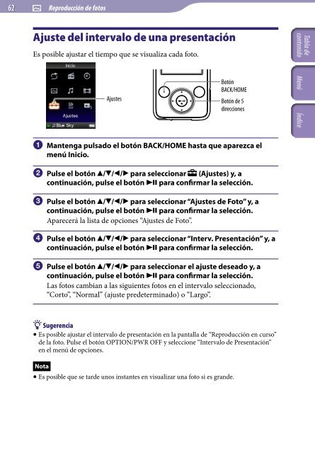 Sony NWZ-E435F - NWZ-E435F Consignes d&rsquo;utilisation Espagnol