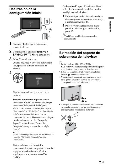 Sony KDL-46HX803 - KDL-46HX803 Mode d'emploi Espagnol