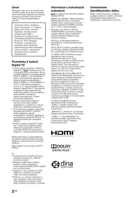 Sony KDL-46HX803 - KDL-46HX803 Consignes d&rsquo;utilisation Danois