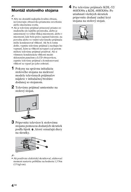 Sony KDL-46HX803 - KDL-46HX803 Consignes d&rsquo;utilisation Tch&egrave;que