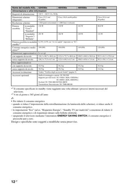 Sony KDL-46HX803 - KDL-46HX803 Mode d'emploi Grec