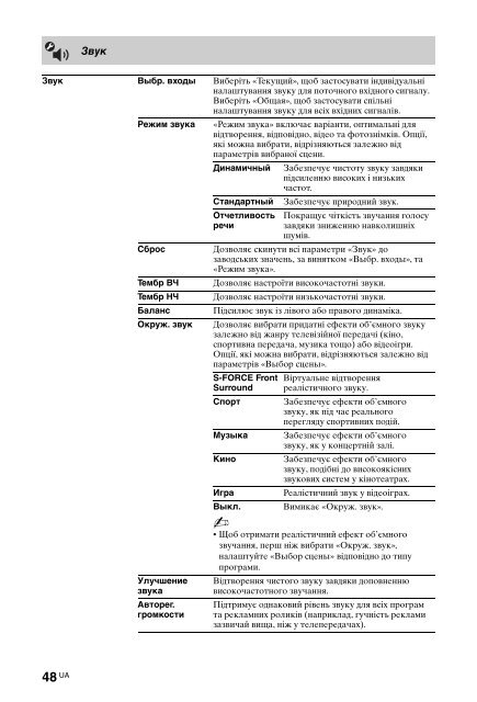 Sony KDL-46HX803 - KDL-46HX803 Consignes d&rsquo;utilisation Ukrainien