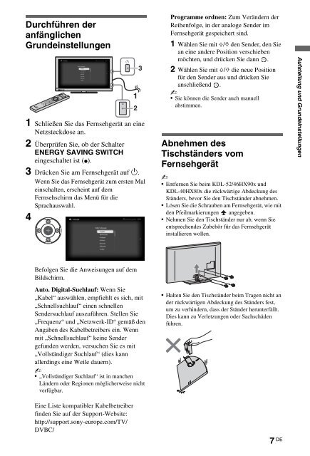 Sony KDL-46HX803 - KDL-46HX803 Mode d'emploi Allemand