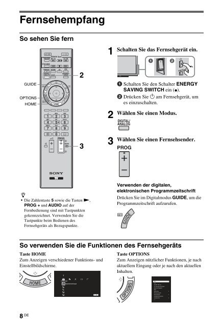 Sony KDL-46HX803 - KDL-46HX803 Mode d'emploi Allemand