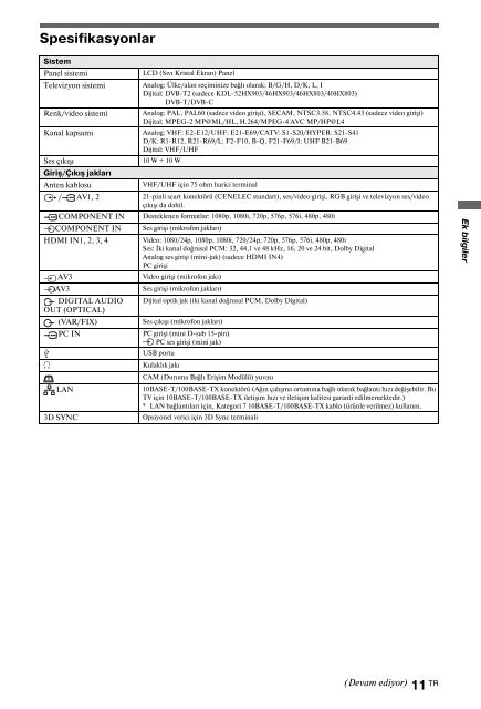 Sony KDL-46HX803 - KDL-46HX803 Mode d'emploi