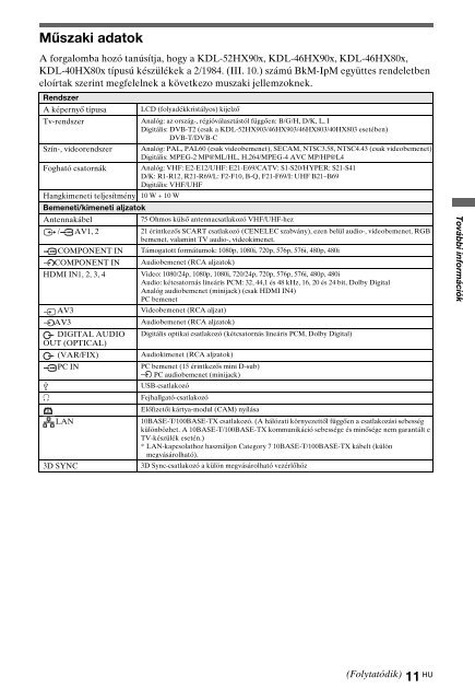 Sony KDL-46HX803 - KDL-46HX803 Mode d'emploi Portugais