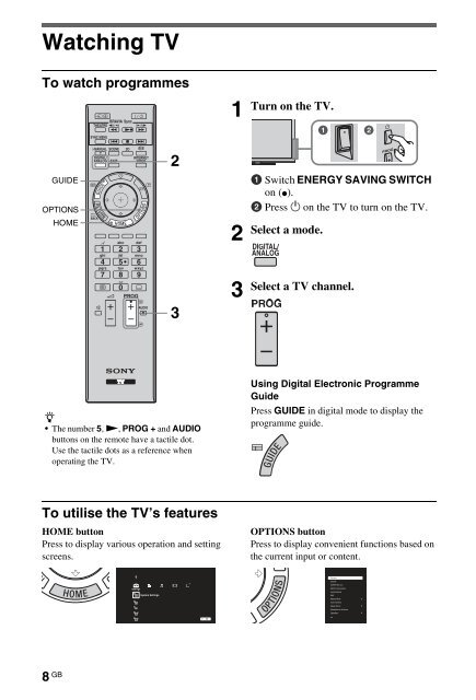 Sony KDL-46HX803 - KDL-46HX803 Mode d'emploi Anglais