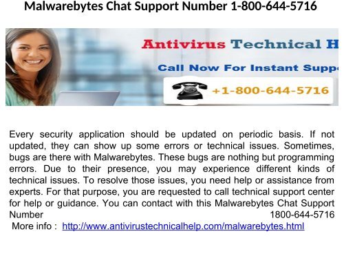 Malwarebytes Issues Phone Number 1-800-644-5716