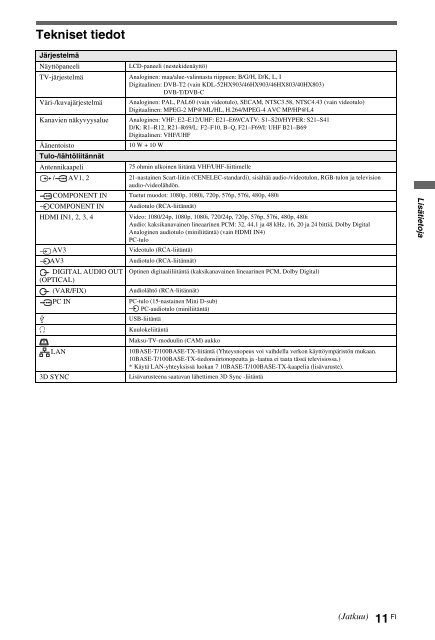 Sony KDL-46HX803 - KDL-46HX803 Mode d'emploi Fran&ccedil;ais