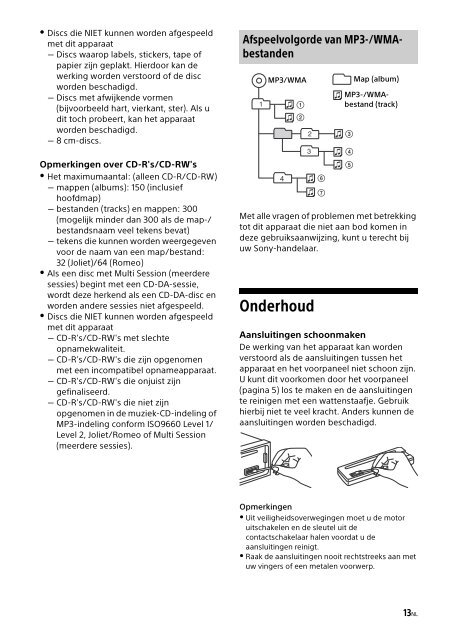 Sony CDX-G1001U - CDX-G1001U Consignes d&rsquo;utilisation Anglais