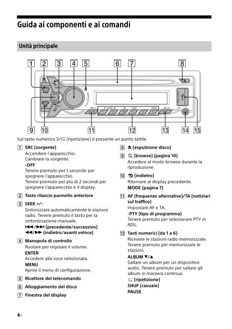 Sony CDX-G1001U - CDX-G1001U Consignes d&rsquo;utilisation Allemand