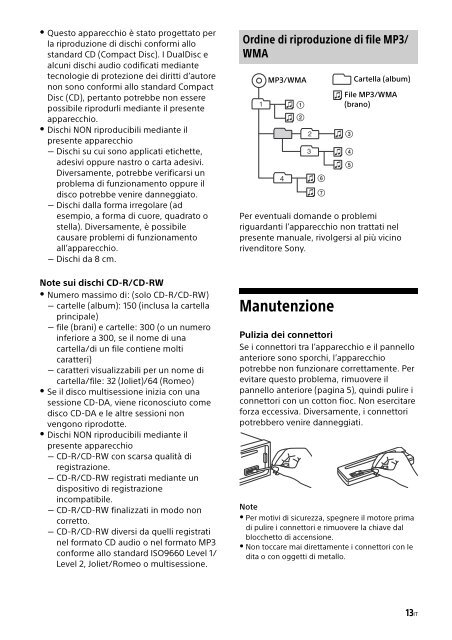 Sony CDX-G1001U - CDX-G1001U Consignes d&rsquo;utilisation Allemand