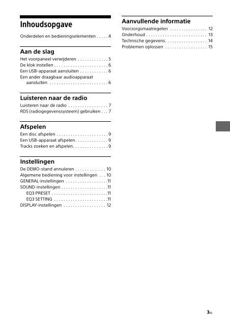 Sony CDX-G1001U - CDX-G1001U Consignes d&rsquo;utilisation Allemand