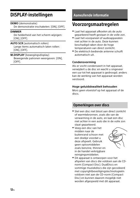 Sony CDX-G1001U - CDX-G1001U Consignes d&rsquo;utilisation Allemand