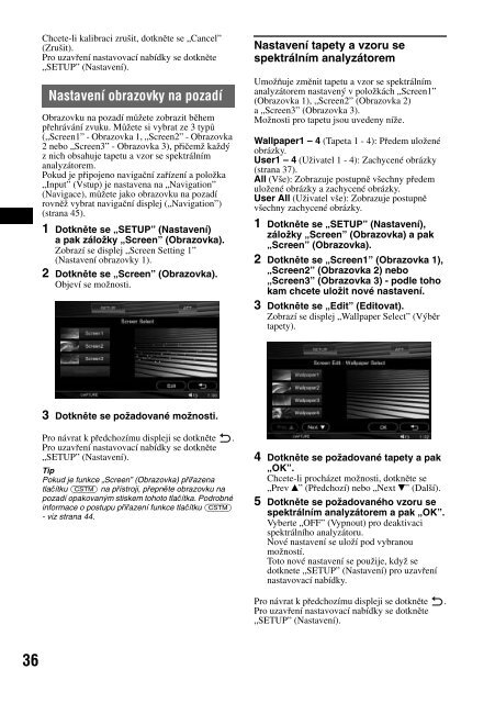 Sony XAV-W1 - XAV-W1 Consignes d&rsquo;utilisation Tch&egrave;que