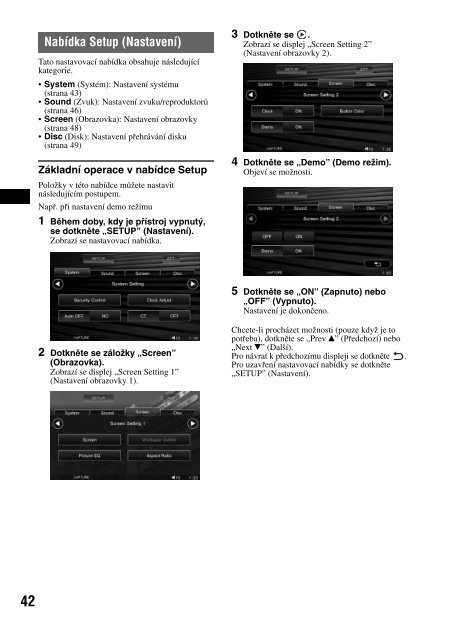 Sony XAV-W1 - XAV-W1 Consignes d&rsquo;utilisation Tch&egrave;que