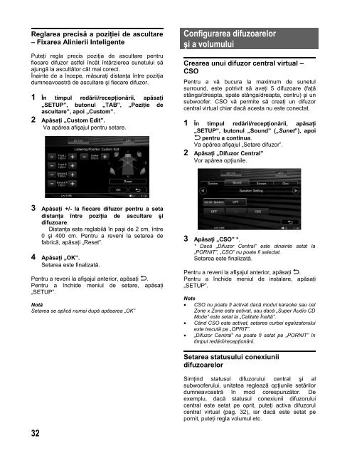 Sony XAV-W1 - XAV-W1 Consignes d&rsquo;utilisation Roumain