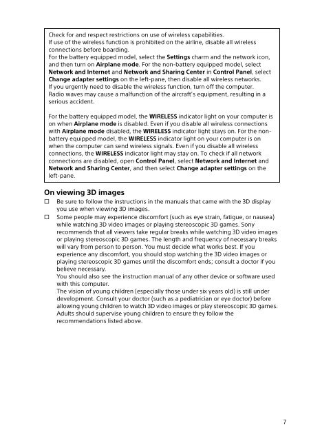 Sony SVE1512M1E - SVE1512M1E Documents de garantie Anglais