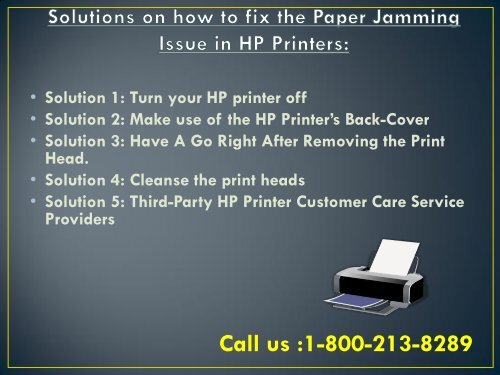 Fix HP Printer Paper Jamming Issue by 1-800-213-8289