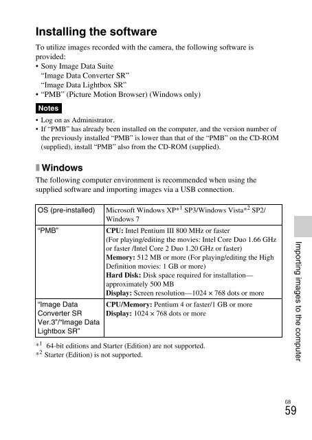 Sony NEX-C3A - NEX-C3A Consignes d&rsquo;utilisation Anglais