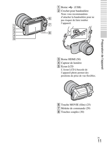 Sony NEX-C3A - NEX-C3A Consignes d&rsquo;utilisation