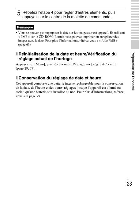 Sony NEX-C3A - NEX-C3A Consignes d&rsquo;utilisation