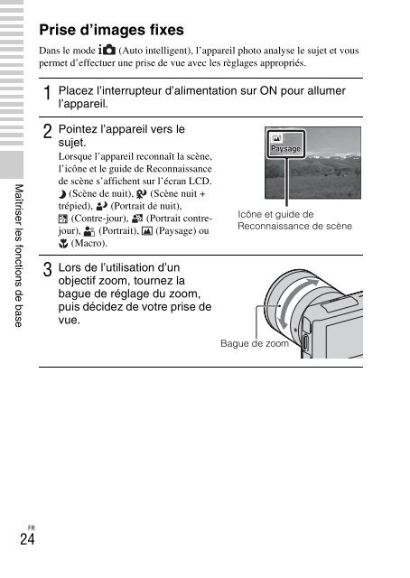 Sony NEX-C3A - NEX-C3A Consignes d&rsquo;utilisation