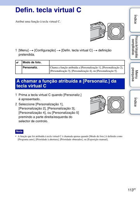 Sony NEX-C3A - NEX-C3A Consignes d&rsquo;utilisation Portugais