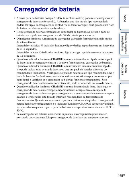 Sony NEX-C3A - NEX-C3A Consignes d&rsquo;utilisation Portugais