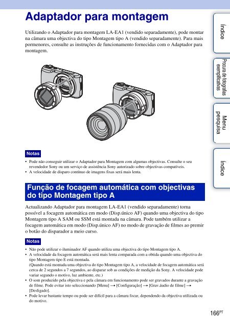 Sony NEX-C3A - NEX-C3A Consignes d&rsquo;utilisation Portugais