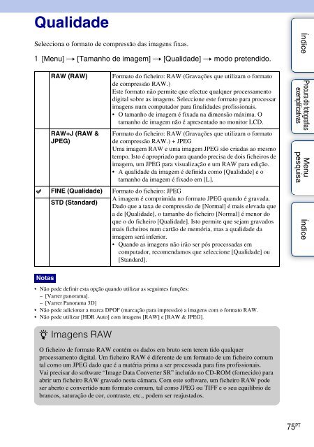 Sony NEX-C3A - NEX-C3A Consignes d&rsquo;utilisation Portugais