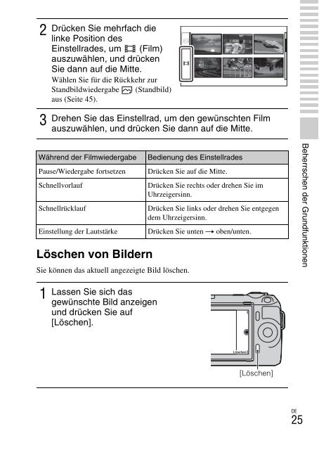 Sony NEX-C3A - NEX-C3A Consignes d&rsquo;utilisation Allemand