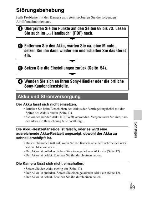 Sony NEX-C3A - NEX-C3A Consignes d&rsquo;utilisation Allemand