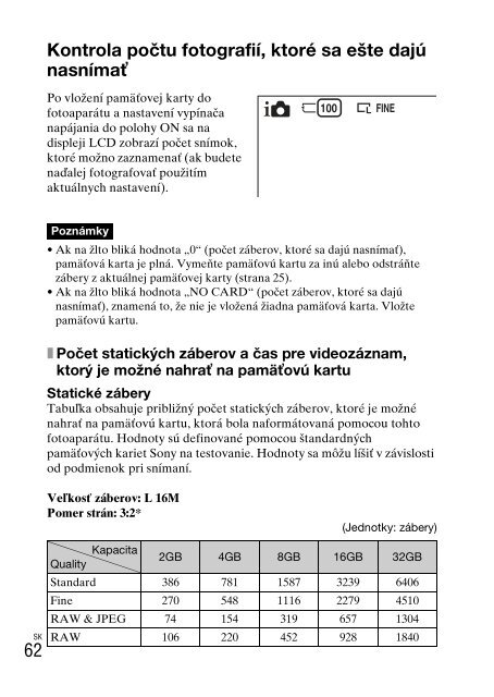 Sony NEX-C3A - NEX-C3A Consignes d&rsquo;utilisation Slovaque