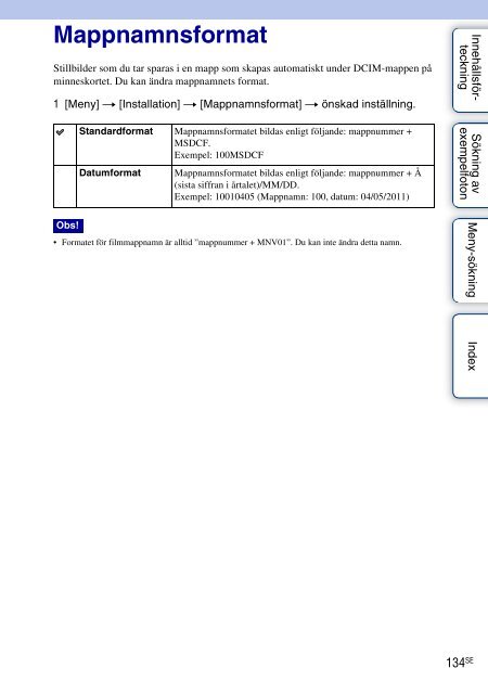 Sony NEX-C3A - NEX-C3A Consignes d&rsquo;utilisation Su&eacute;dois