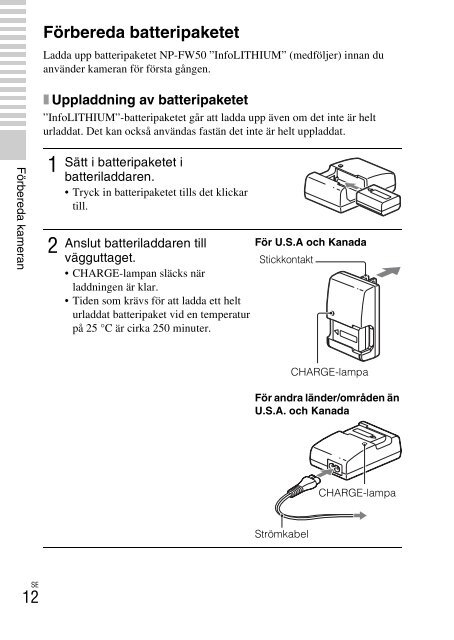 Sony NEX-C3A - NEX-C3A Consignes d&rsquo;utilisation Su&eacute;dois