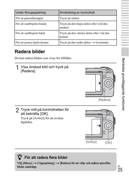 Sony NEX-C3A - NEX-C3A Consignes d&rsquo;utilisation Su&eacute;dois