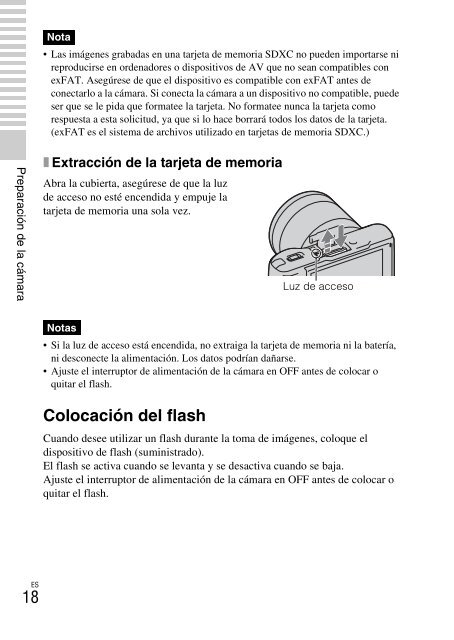 Sony NEX-C3A - NEX-C3A Consignes d&rsquo;utilisation Espagnol