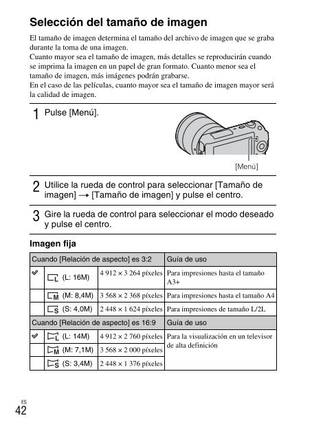 Sony NEX-C3A - NEX-C3A Consignes d&rsquo;utilisation Espagnol