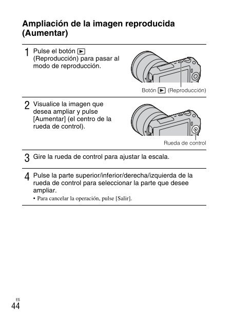 Sony NEX-C3A - NEX-C3A Consignes d&rsquo;utilisation Espagnol