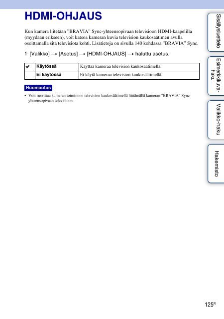 Sony NEX-C3A - NEX-C3A Consignes d&rsquo;utilisation Finlandais