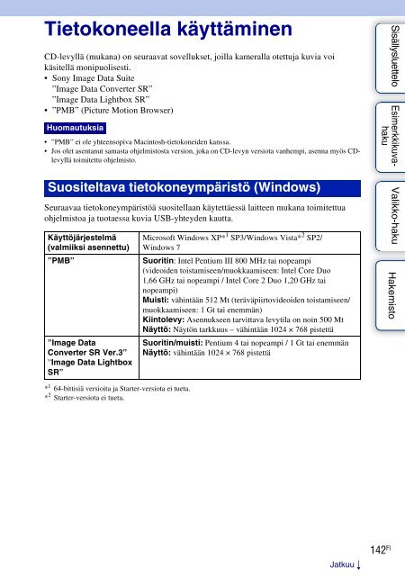 Sony NEX-C3A - NEX-C3A Consignes d&rsquo;utilisation Finlandais