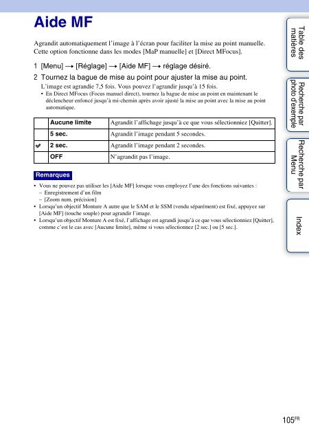 Sony NEX-C3A - NEX-C3A Consignes d&rsquo;utilisation