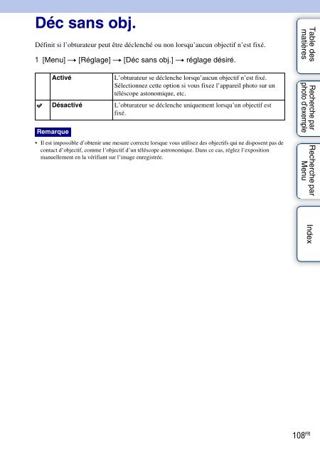 Sony NEX-C3A - NEX-C3A Consignes d&rsquo;utilisation