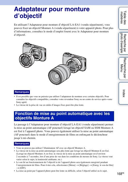 Sony NEX-C3A - NEX-C3A Consignes d&rsquo;utilisation