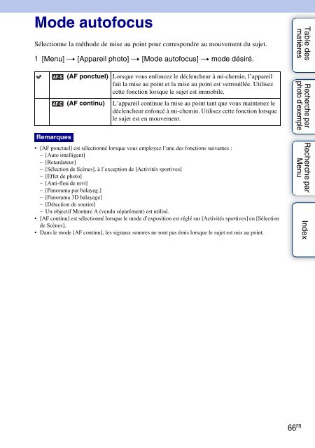 Sony NEX-C3A - NEX-C3A Consignes d&rsquo;utilisation