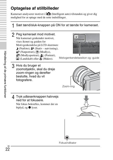 Sony NEX-C3A - NEX-C3A Consignes d&rsquo;utilisation Danois