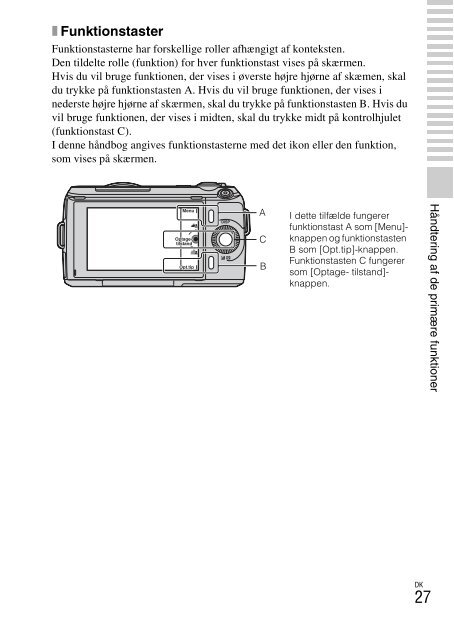 Sony NEX-C3A - NEX-C3A Consignes d&rsquo;utilisation Danois