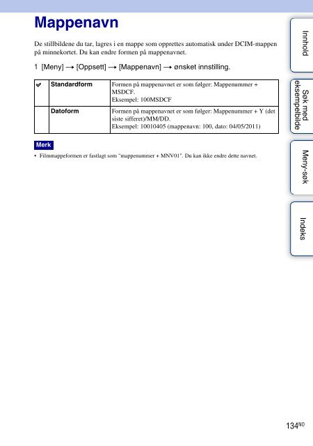 Sony NEX-C3A - NEX-C3A Consignes d&rsquo;utilisation Norv&eacute;gien