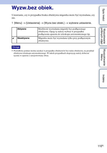 Sony NEX-C3A - NEX-C3A Consignes d&rsquo;utilisation Polonais